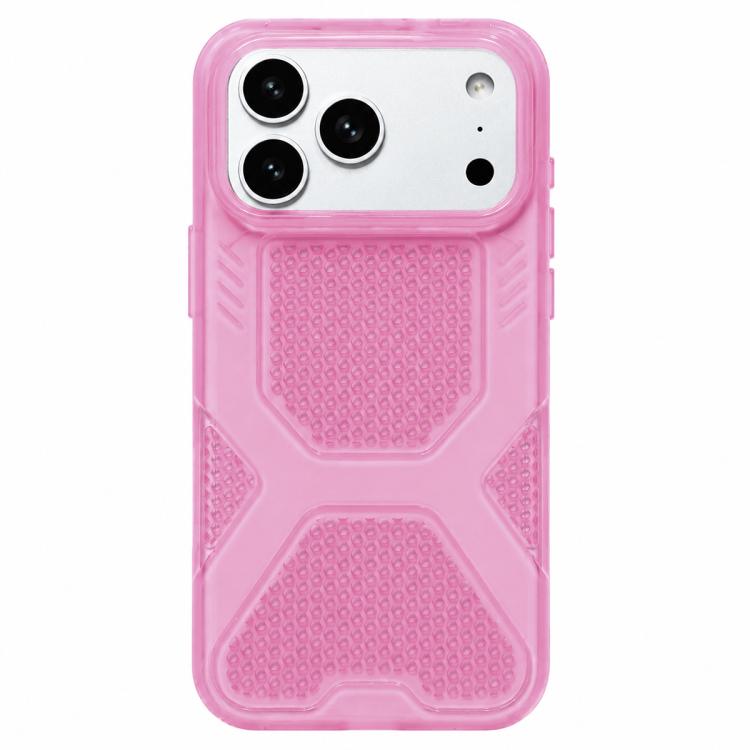 For iPhone 17 Pro Cool Jelly Heat Dissipation TPU Phone Case(Peach Red)