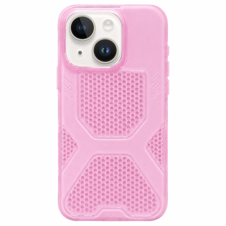 For iPhone 13 Cool Jelly Heat Dissipation TPU Phone Case(Peach Red)