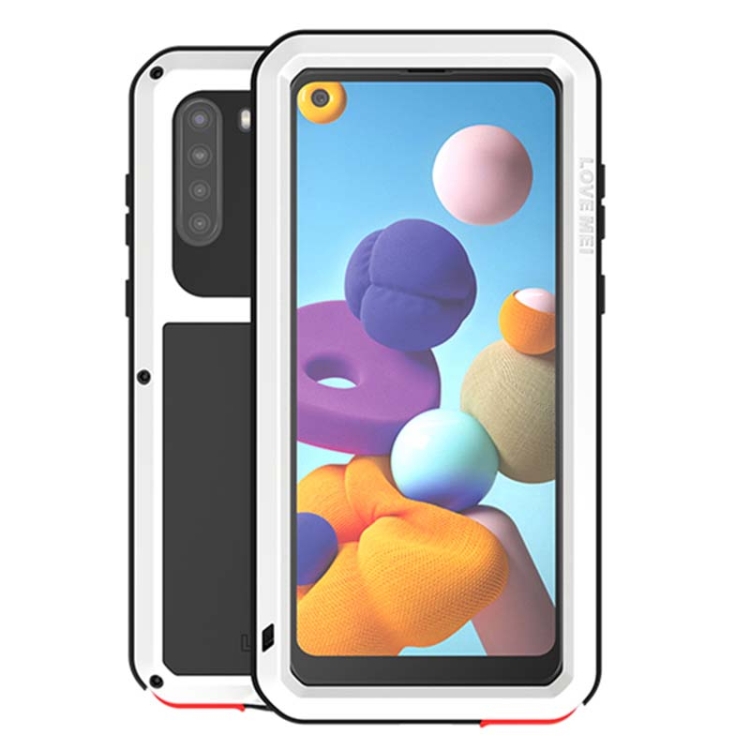 For Samsung Galaxy A21 (US Version) LOVE MEI Metal Shockproof