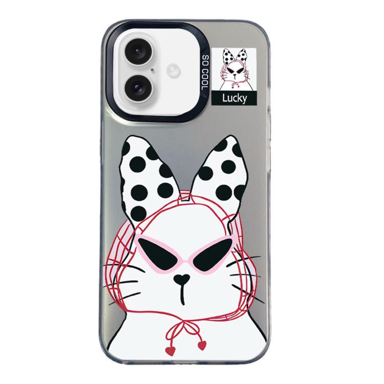 For iPhone 17 Colorful Silver Pattern PC Hybrid TPU Phone Case(Black Lucky Cat) — купить у Sunsky-online WW