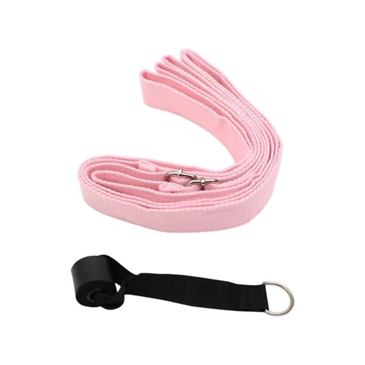 

Adjustable Yoga Rope Stretching Trainer Doorway Stretching Belt(Pink)
