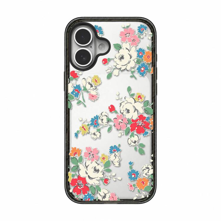 For iPhone 17 Country Cats Dogs Transparent Acrylic TPU Phone Case(Colorful Floral Print)