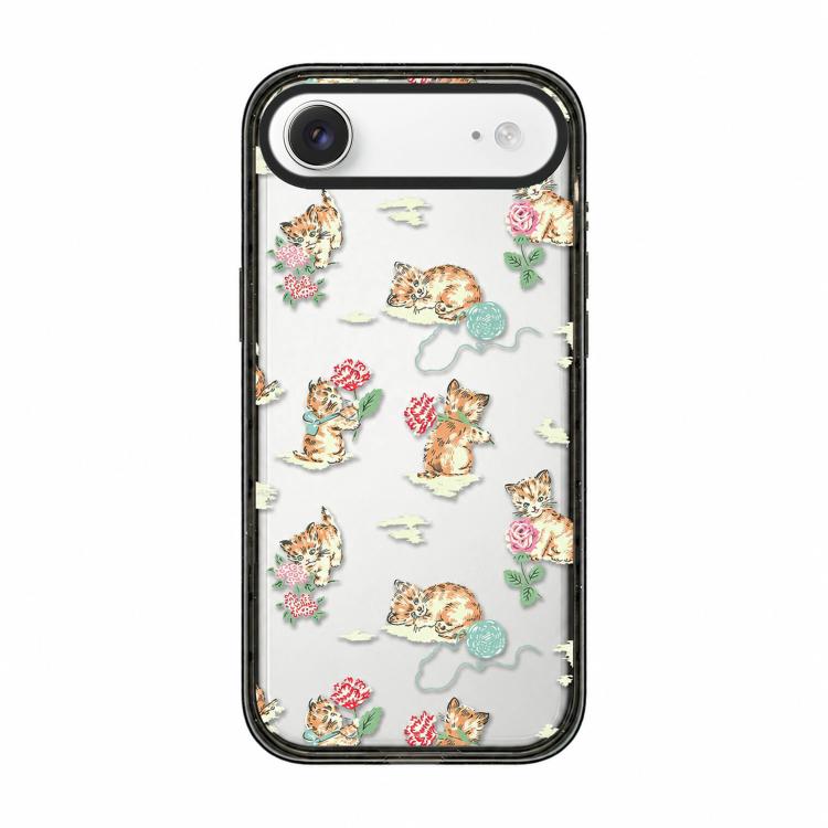 For iPhone Air Country Cats Dogs Transparent Acrylic TPU Phone Case(Cat Flower)