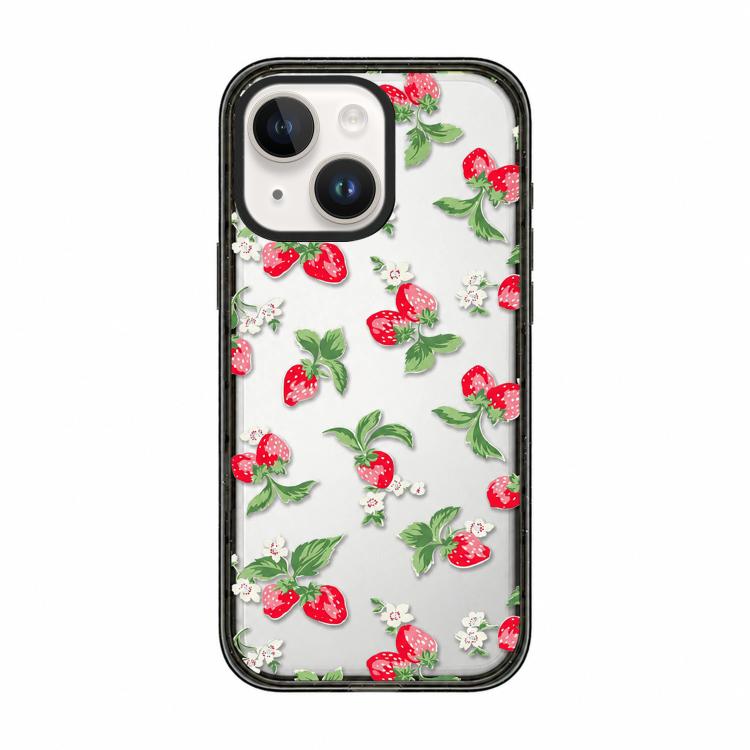 For iPhone 13 Country Cats Dogs Transparent Acrylic TPU Phone Case(Strawberry)