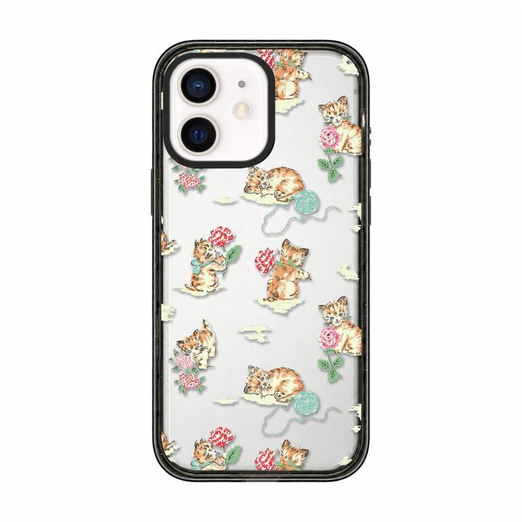 For iPhone 11 Country Cats Dogs Transparent Acrylic TPU Phone Case(Cat Flower)