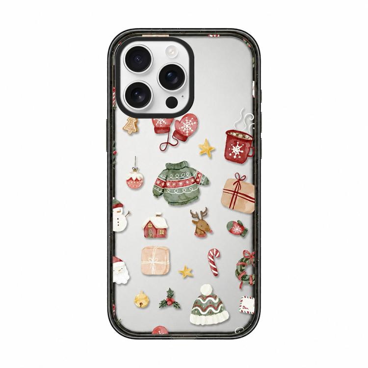 For iPhone 16 Pro Christmas Print Transparent Acrylic TPU Phone Case(Christmas Sweater) — купить у Sunsky-online WW