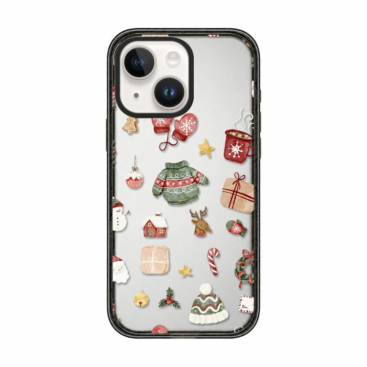

For iPhone 14 Plus Christmas Print Transparent Acrylic TPU Phone Case(Christmas Sweater)