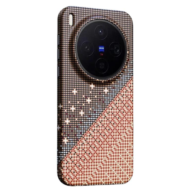For vivo X300 Asterism Pattern TPU Magnetic Phone Case(Orange)