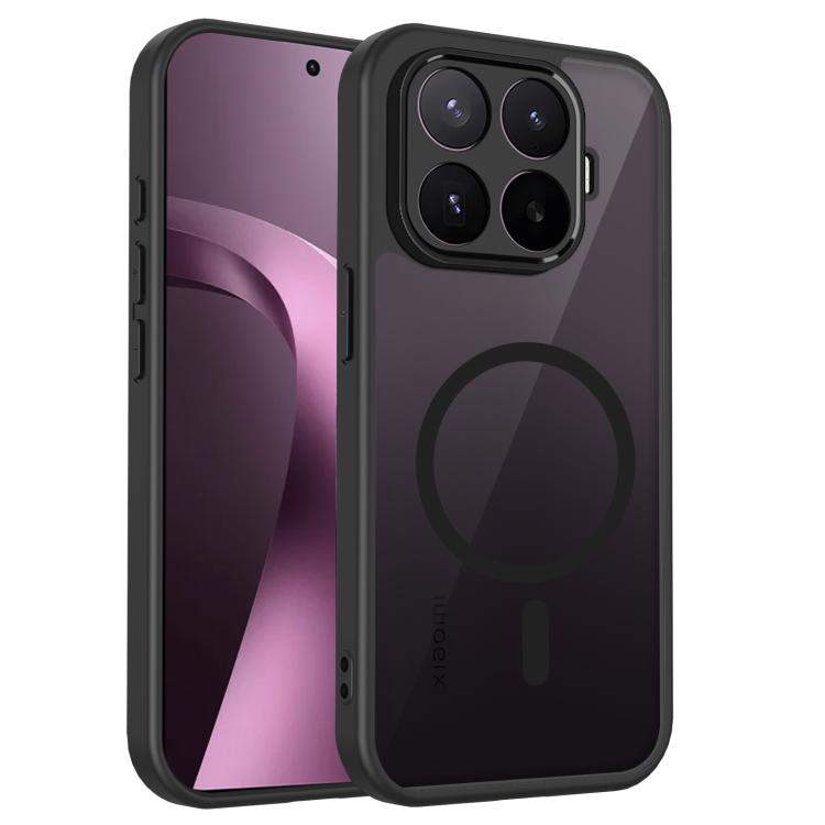 For Xioami 17T Pro 5G Skin Feel Frosted PC+TPU Magnetic Phone Case(Transparent Black)