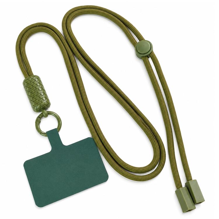 360-degree Rotatable Adjustable Nylon Neck Strap Crossbody Phone Lanyard with Tether Pad for Unisex(Midnight Green)