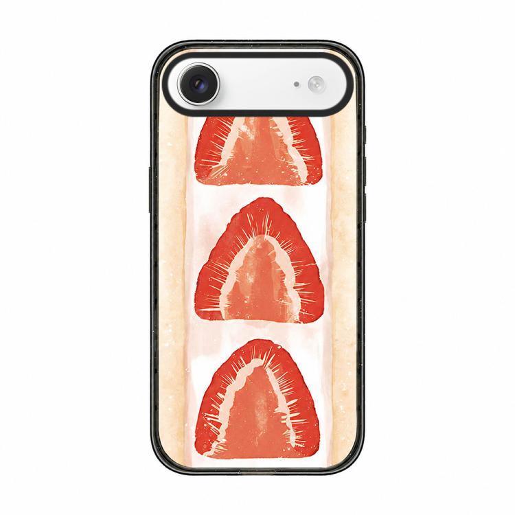 

For iPhone Air Matcha Latte Cake Pattern Magnetic Acrylic TPU Phone Case(Watercolor Strawberry Toast)