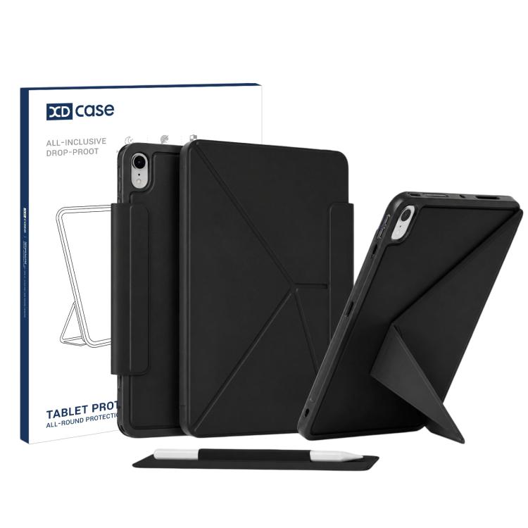 For iPad Air 11 2026/2025/2024 XDcase Detachable Frame Dual-Sided Magnetic Smart Tablet Leather Case with Pencil Holder(Black)