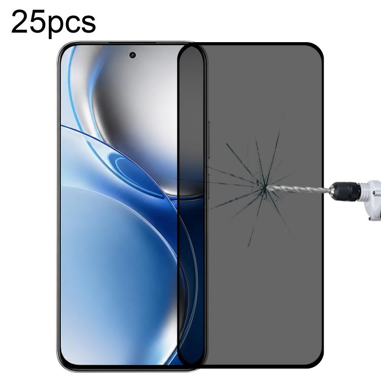 

For Realme P4R 5G 25pcs Full Cover Anti-spy Silk Screen Tempered Glass Film