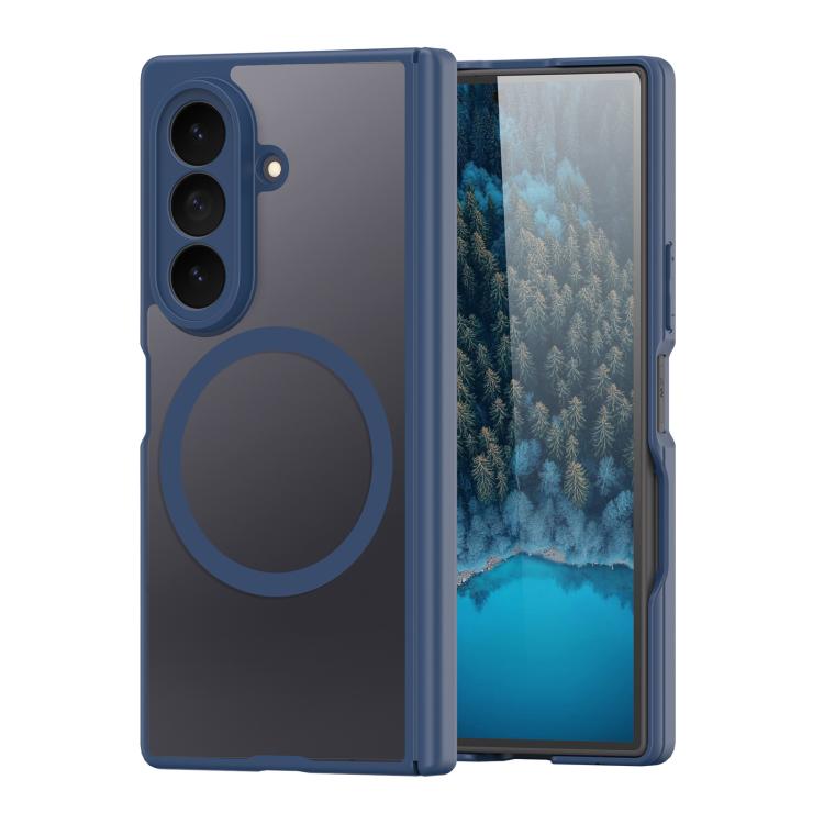 For Galaxy Z Fold8 Ultra 5G DUX DUCIS EXPN Series Skin Feel Hinge Magnetic Phone Case(Blue)
