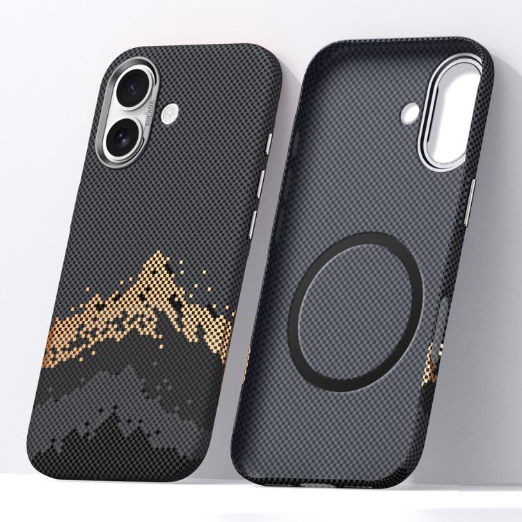 For iPhone 17 SULADA Kevlar Pixel Grid Texture Magnetic Phone Case(Black)