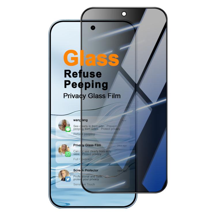 For Xiaomi 17 Max 5G imak Privacy Full Screen Tempered Glass Film, Support Fingerprint Unlocking