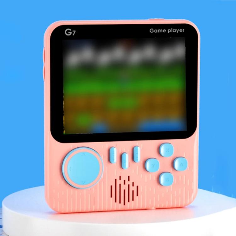 

G7 3.5 inch Screen Portable Retro Nostalgic Games Console Built-in 666 Games, Model:Single(Pink)