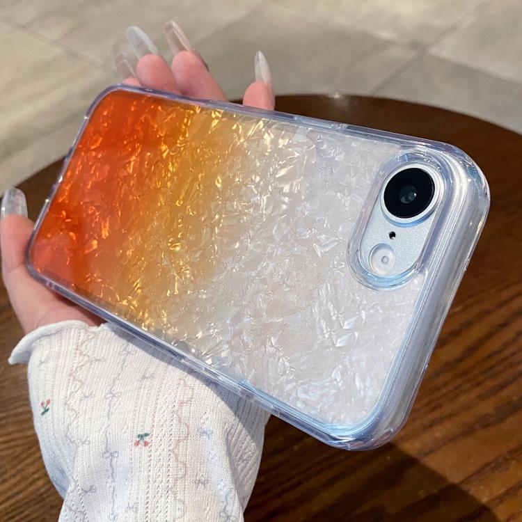 

For iPhone 16e / 17e Gradient Cracked Shell Phone Case(Sunset Orange)