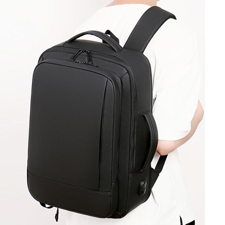 

OUMANTU 1905 Large Capacity Waterproof Business Laptop Backpack(Black)