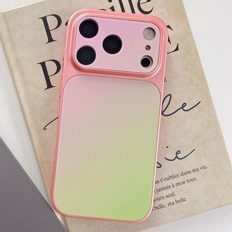 For iPhone 17 Pro Matte Finish Gradient Color Acrylic + PC Phone Case(Pink)
