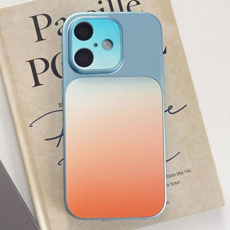 For iPhone 17 Matte Finish Gradient Color Acrylic + PC Phone Case(Blue)