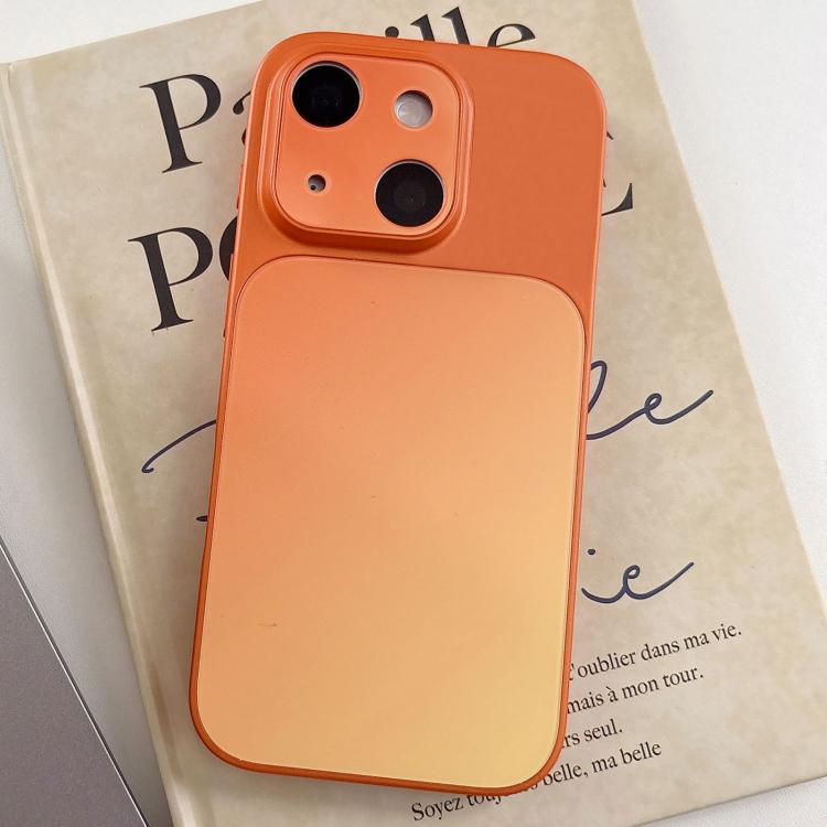 For iPhone 14 Matte Finish Gradient Color Acrylic + PC Phone Case(Orange)