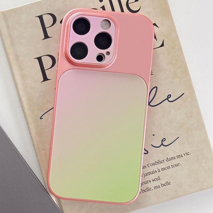For iPhone 14 Pro Matte Finish Gradient Color Acrylic + PC Phone Case(Pink)
