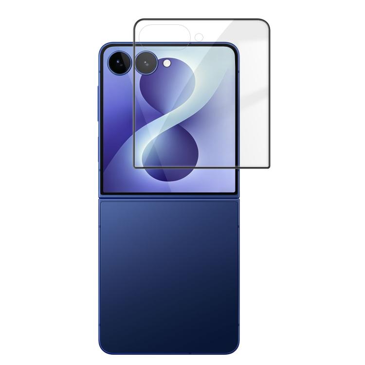 For Galaxy Z Flip8 5G Outer Screen Kalebol High-Aluminum Screen-Printed Full-Coverage Anti-Fingerprint Black-Bordered HD Tempered Glass Film