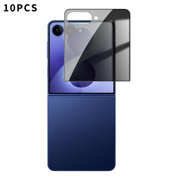 For Galaxy Z Flip8 5G Outer Screen Kalebol 10pcs High-Aluminum Screen-Printed Full-Coverage Black-Border Privacy Tempered Glass Film