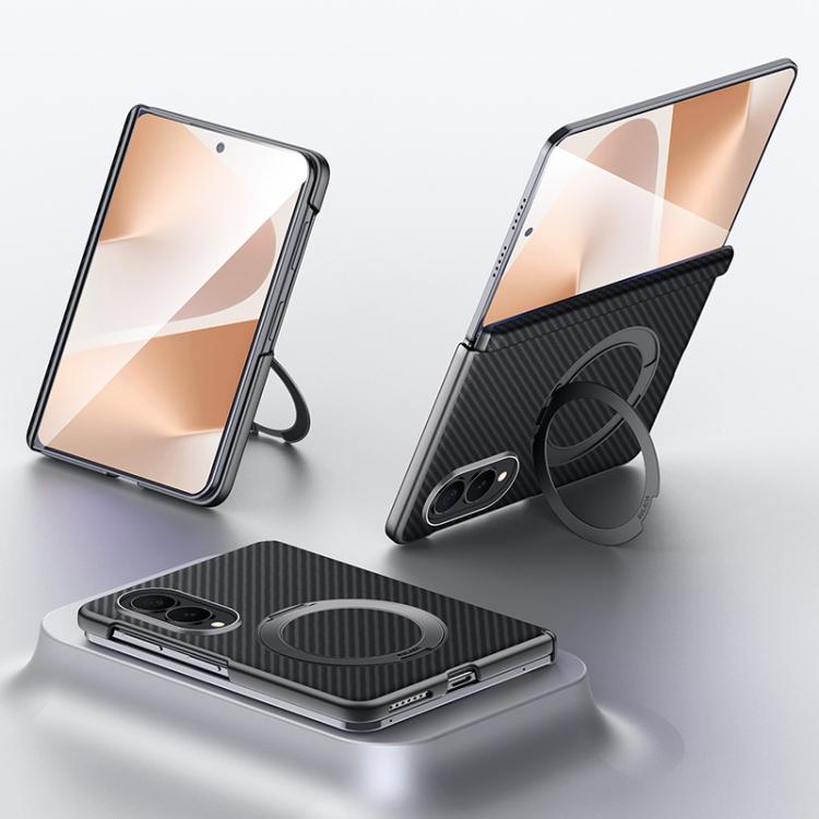 For Galaxy Z Fold8 5G SULADA Kevlar Texture MagSafe Magnetic Holder Phone Case(Black) — купить у Sunsky-online WW