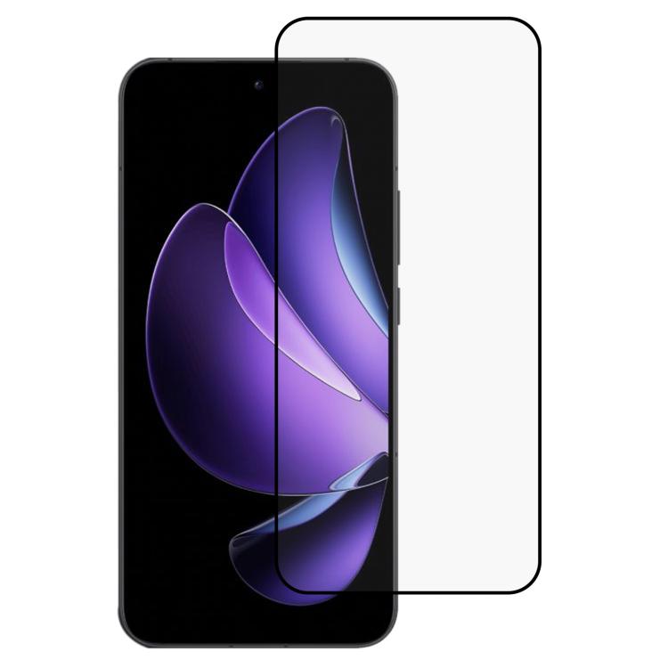 For OPPO Reno13 A 5G 0.18mm High Aluminum Full Screen Silk Printing Tempered Glass Film, Support Fingerprint Unlocking