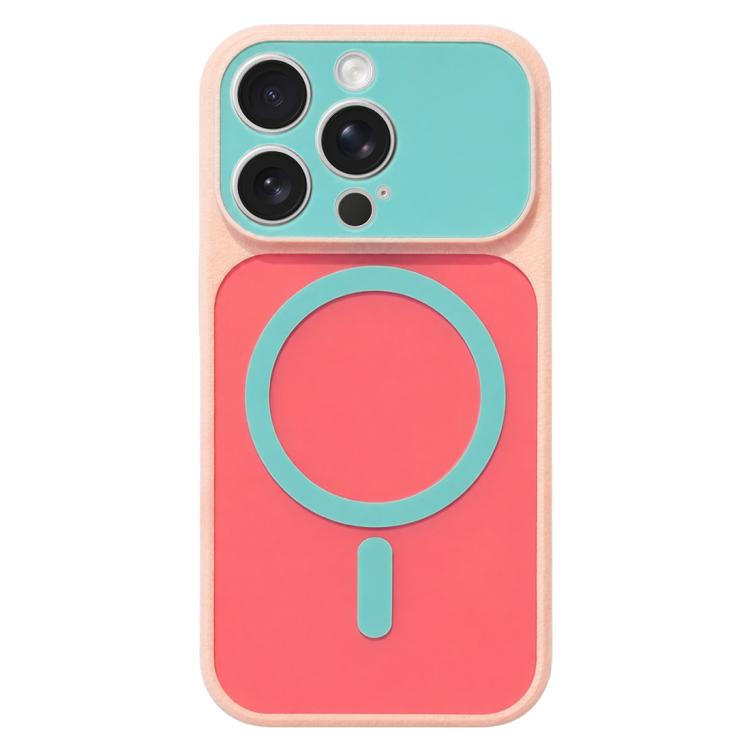 For iPhone 13 Pro Max Color Blocked Fruity PC Hybrid TPU Magnetic Phone Case(Ice Blue)