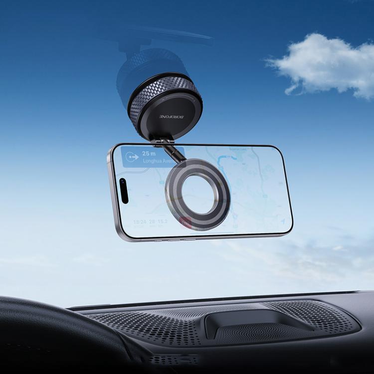 

BOROFONE BH144 Custodio Vacuum Suction Cup Magnetic Holder for Multi-scene(Black)