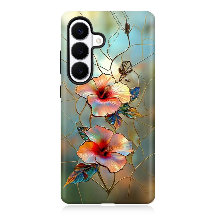 For Galaxy S26+ 5G Colorful Romantic Art Floral Phone Case(Hibiscus)