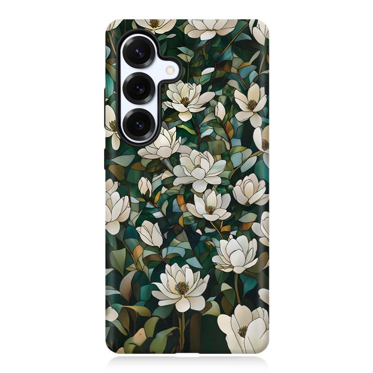 For Galaxy S25 5G Colorful Romantic Art Floral Phone Case(Jasmine Blooms)