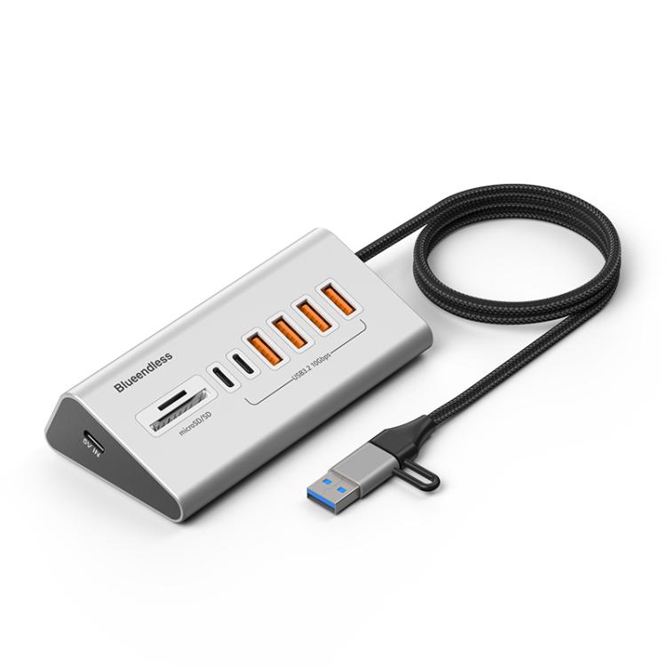 

Blueendless HU806 Multifunctional 8 Ports Type-C / USB-C Port HUB Docking Station, Specification:8 Ports Hub(Grey)