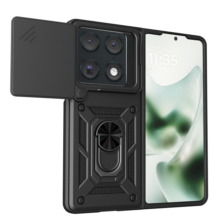 For Motorola Razr Fold 5G Sliding Camera Cover Design TPU+PC Phone Case(Black)