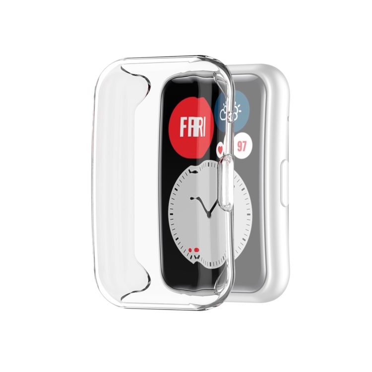 

For Huawei Watch Fit Full Coverage TPU Protective Case Cover(Transparent)