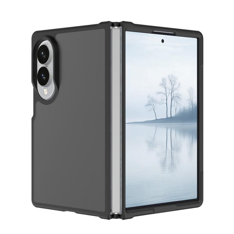 

For Galaxy Z Fold8 5G Skin Feel Contrast Color TPU Hybrid PC Phone Case(Black)