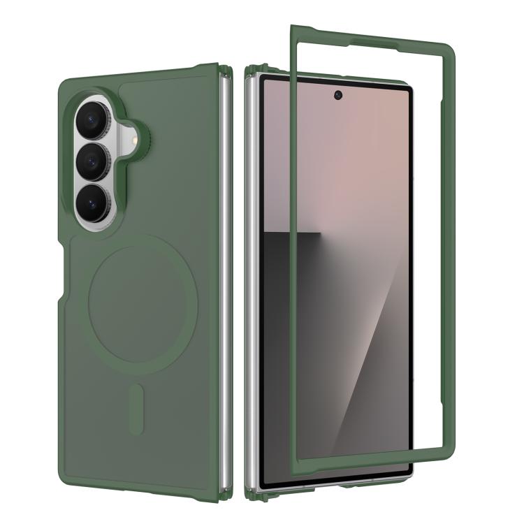 

For Galaxy Z Fold8 Ultra 5G Skin Feel TPU Hybrid PC MagSafe Phone Case(Dark Green)