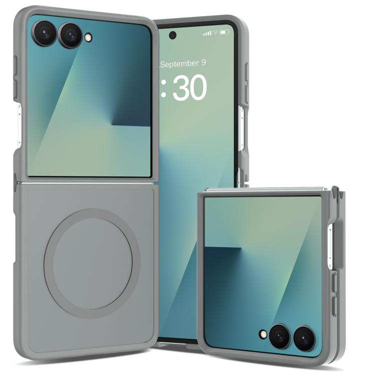For Galaxy Z Flip8 5G Skin Feel TPU Hybrid PC MagSafe Phone Case(Dark Grey)