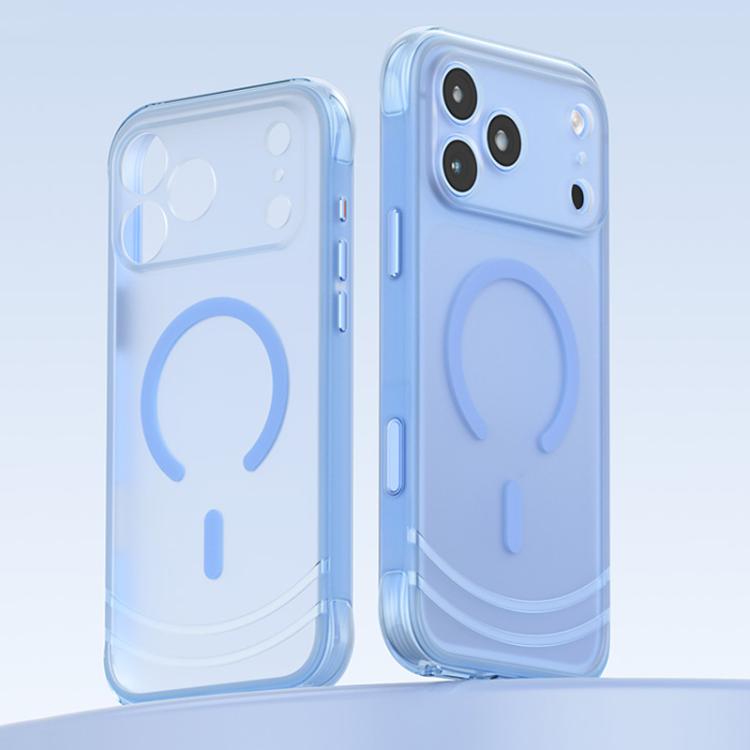 For iPhone 18 Pro QN2 Skin-Friendly AirBag Magnetic Shockproof Phone Case(Sky Blue)