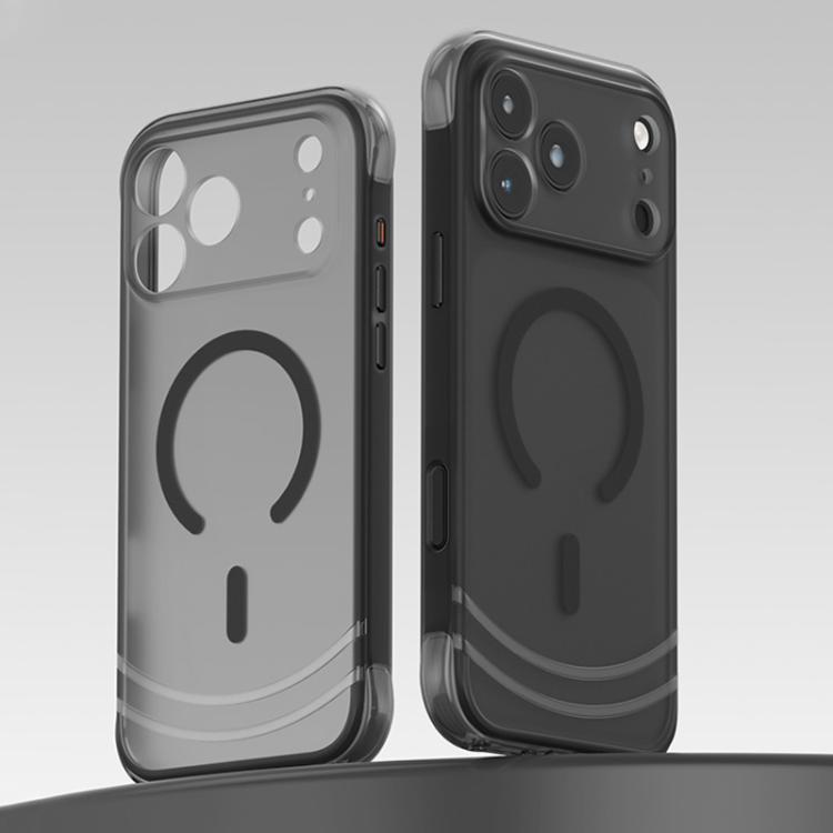 For iPhone 18 Pro Max QN2 Skin-Friendly AirBag Magnetic Shockproof Phone Case(Black)