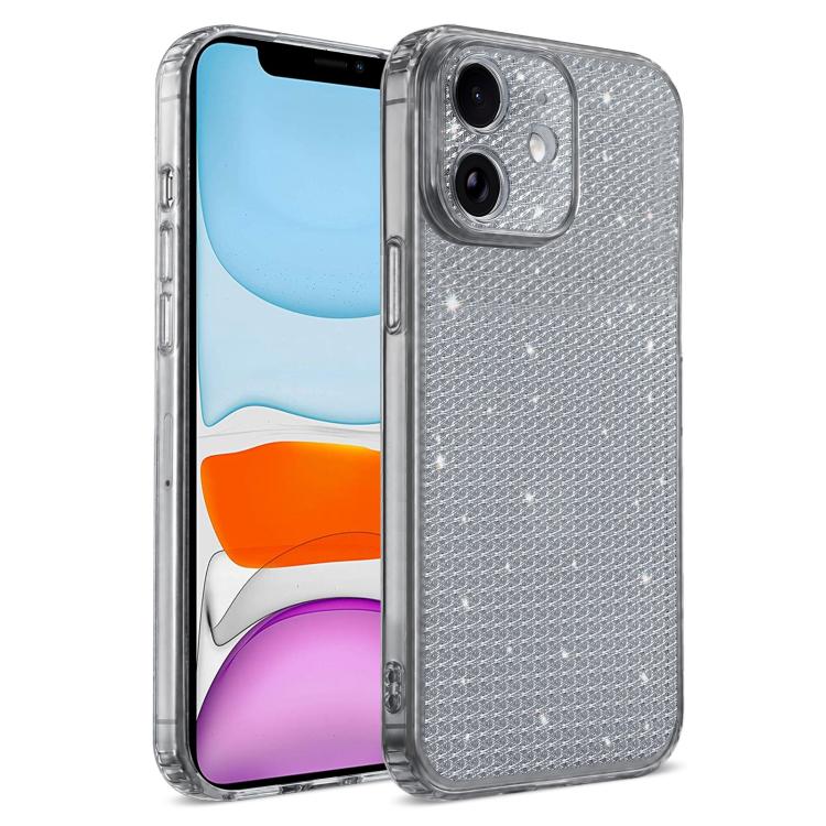 For iPhone 11 Sparkling Diamond Glitter Airbag Phone Case(Black)