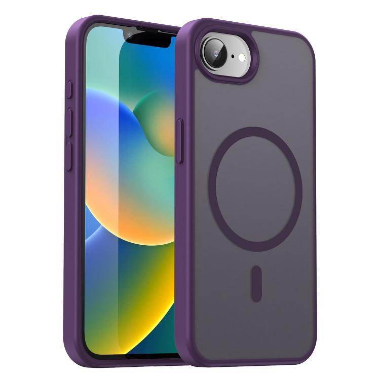 For iPhone 16e / 17e Fanying Series Precision Camera Hole PC Hybrid TPU Translucent Frosted Magnetic Phone Case(Crystal Purple)