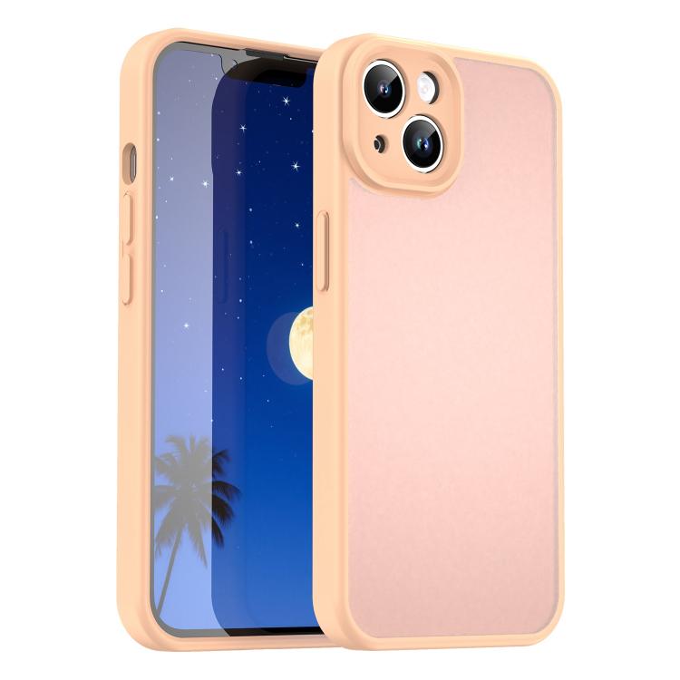 For iPhone 14 Fanying Series Precision Camera Hole PC Hybrid TPU Translucent Frosted Phone Case(Rouge Powder) — купить у Sunsky-online WW
