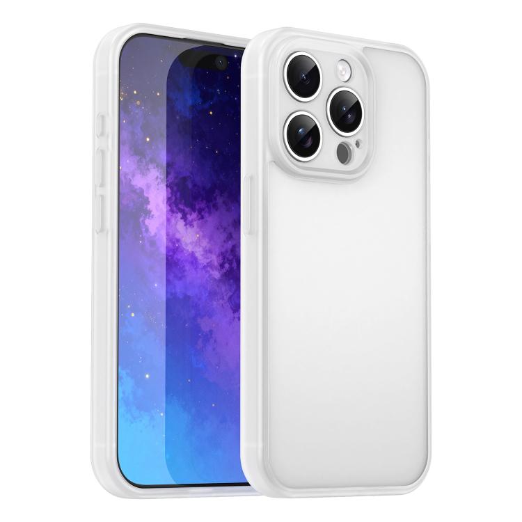 For iPhone 15 Pro Fanying Series Precision Camera Hole PC Hybrid TPU Translucent Frosted Phone Case(Matte White) — купить у Sunsky-online WW