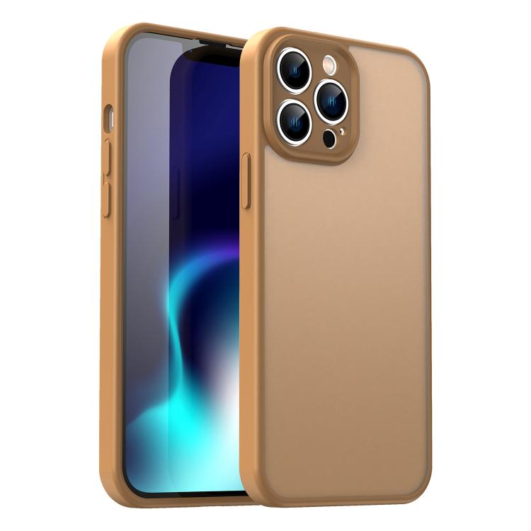 For iPhone 13 Pro Max Fanying Series Precision Camera Hole PC Hybrid TPU Translucent Frosted Phone Case(Desert Gold) — купить у Sunsky-online WW