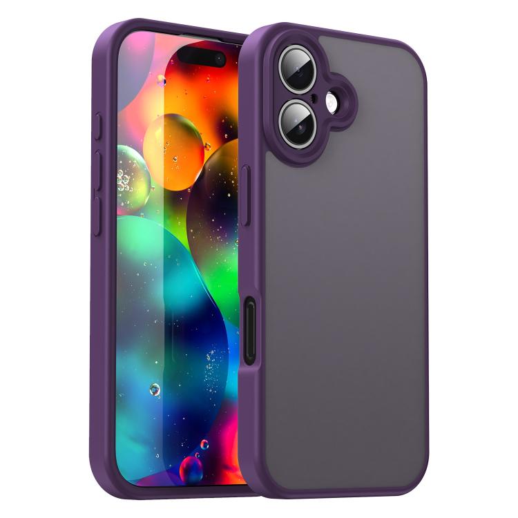 For iPhone 17 Fanying Series Precision Camera Hole PC Hybrid TPU Translucent Frosted Phone Case(Crystal Purple) — купить у Sunsky-online WW