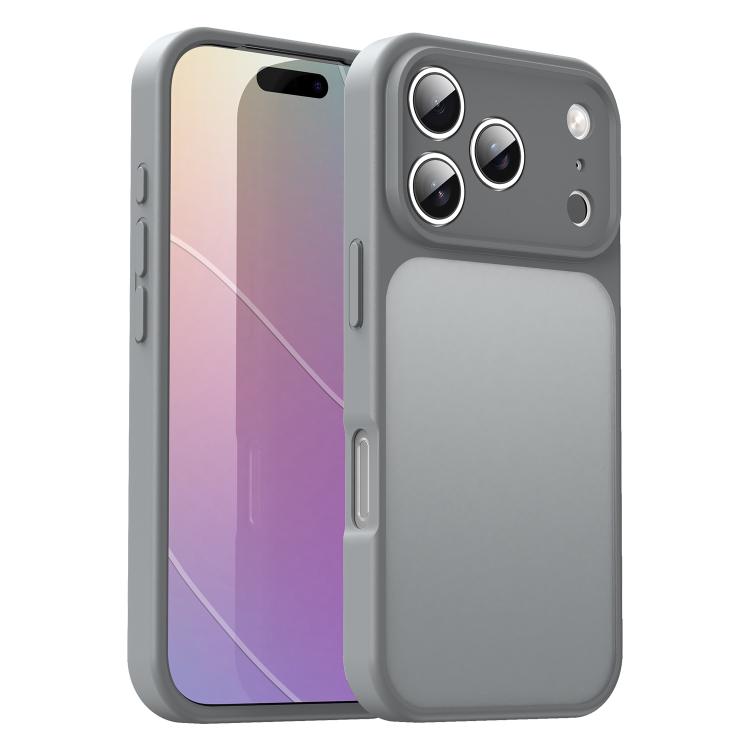 For iPhone 17 Pro Fanying Series Precision Camera Hole PC Hybrid TPU Translucent Frosted Phone Case(Silver Grey) — купить у Sunsky-online WW